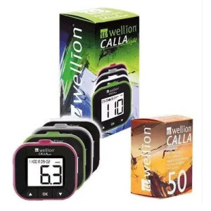 Набор для тестирования уровня глюкозы в крови Wellion CALLA Light белый WELL903LWUAMM 2