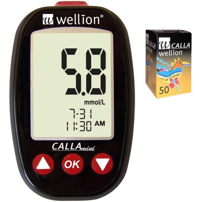 Набор для тестирования уровня глюкозы в крови Wellion CALLA Mini 2
