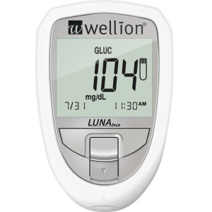 Набор для тестирования уровня глюкозы, холестерина и мочевой кислоты Wellion LUNA trio белый WELL603TWUAMM