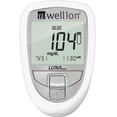 Набор для тестирования уровня глюкозы, холестерина и мочевой кислоты Wellion LUNA trio белый WELL603TWUAMM