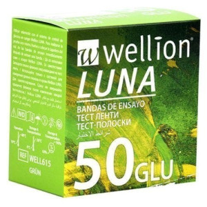 Тест полоски для тестирования уровня глюкозы в крови Wellion Luna WELL615, 50 штук