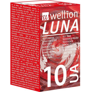Тест полоски для тестирования уровня мочевой кислоты в крови Wellion Luna WELL610UA, 10 штук 