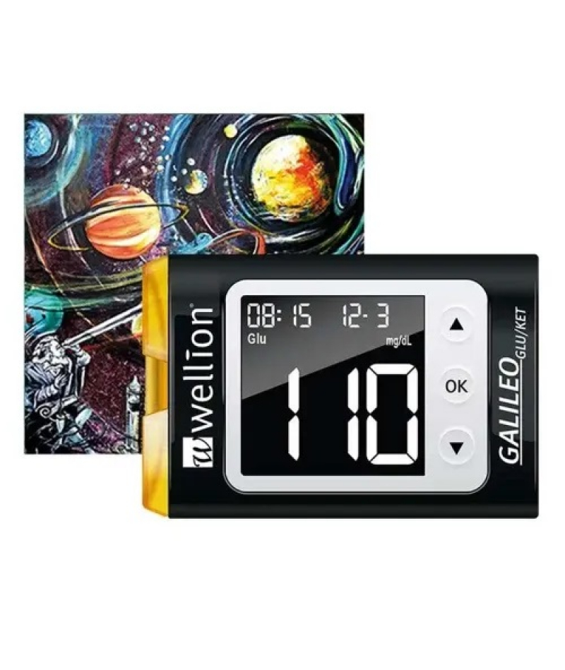 Набор для тестирования уровня глюкозы и кетонов Wellion GALILEO GLU/KET черный ммоль