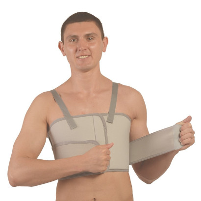 Бандаж післяопераційний торакальний чоловічий Алком 2028 бежевий ONLINE ONLY / WAYFORPAY