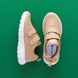 Ультралегкие кроссовки женские из дышащих материалов Calzamedi AirFlex Velcro бежевые 0792 2