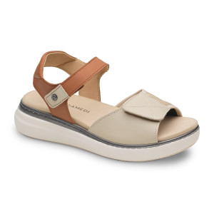 Босоніжки жіночі при Hallux valgus зі  змінною устілкою  CALZAMEDI Summer 0833, коричневі