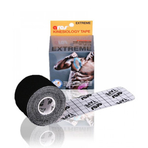 Эластичный Кинезиологический пластырь Арес Экстрим 5см*5 м (Черный)