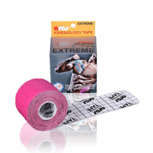 Эластичный Кинезиологический пластырь Арес Экстрим 5см*5 м (Розовый)