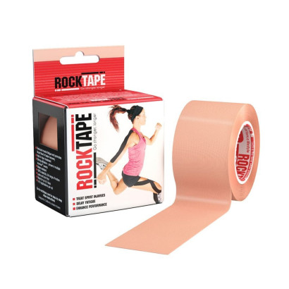 Эластичный Кинезиологический пластырь ROCKTAPE 5см*5 м (Телесный)