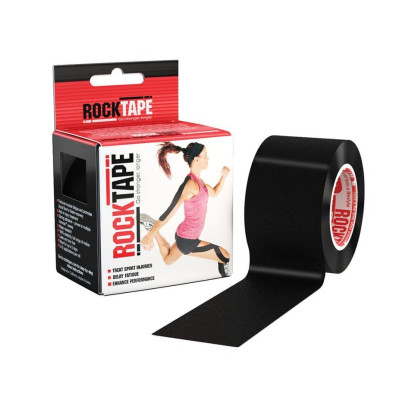 Эластичный Кинезиологический пластырь ROCKTAPE 5см*5 м (Черный)