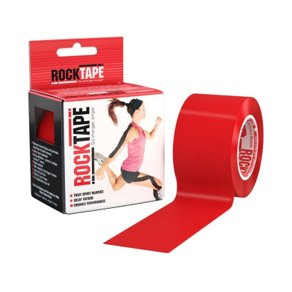 Эластичный Кинезиологический пластырь ROCKTAPE 5см*5 м (Красный)