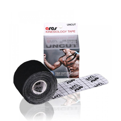 Эластичный Кинезиологический пластырь Арес Анкут 5см*5 м (Черный)