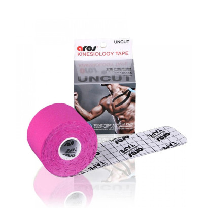 Эластичный Кинезиологический пластырь Арес Анкут 5см*5 м (Розовый)