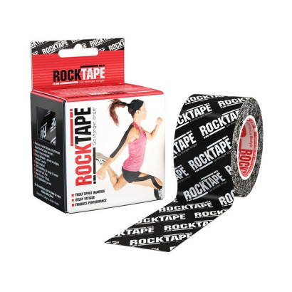 Еластичний кінезіологічний пластир ROCKTAPE Десіжн 5см*5 м  (Black Logo)
