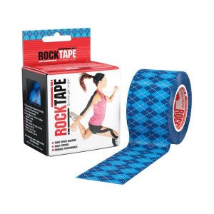 Еластичний кінезіологічний пластир ROCKTAPE Десіжн 5см*5 м  (Blue Argyle)