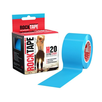 Еластичний кінезіологічний пластир ROCKTAPE Н2О (водостійкий) 5см*5 м (Blue)