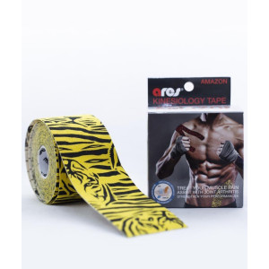 Эластичный Кинезиологический пластырь Арес Амазон 5см*5 м Ares Kinesio Tape Amazon (Tiger)