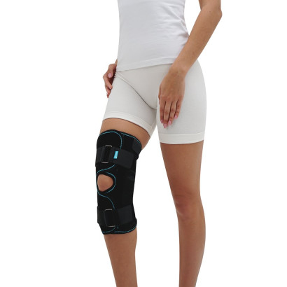 Ортез на колінний суглоб, із поліцентричними шарнірами  роз’ємний Алком 3052