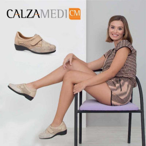 Туфлі ортопедичні жіночі CALZAMEDI Stretch 0685-B (беж) 2
