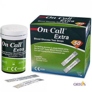Тест-смужки контролю рівня глюкози в крові On Call Extra №50 ORT9534