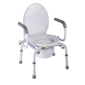Стілець-туалет з відкидними підлокітниками Nova A8900AD, металл