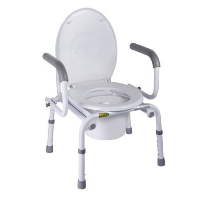 Стілець-туалет з відкидними підлокітниками Nova A8900AD, металл
