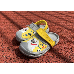 Сабо (кроксы) детские COQUI MAXI Talking Tom and Friends (9382 Mid. grey/Yellow) серый/желтый ДОСТУПЕН ТОЛЬКО САМОВЫВОЗ 2