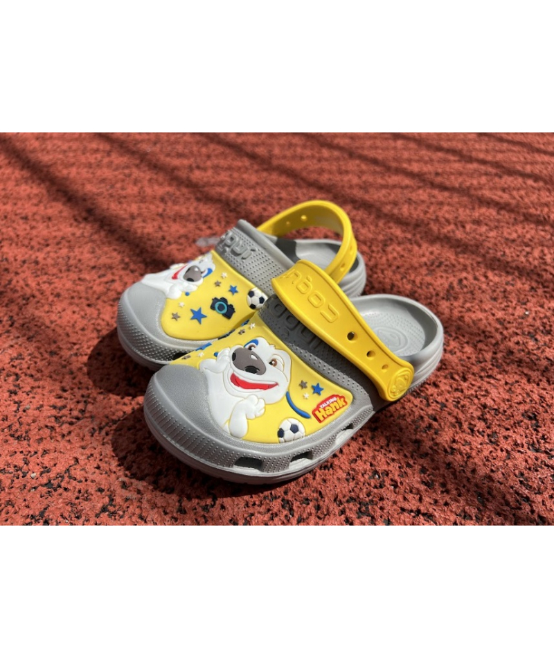 Сабо (крокси) дитячі COQUI MAXI Talking Tom and Friends (9382 Mid. grey/Yellow) сірий/жовтий ДОСТУПНИЙ ЛИШЕ САМОВИВІЗ - 5