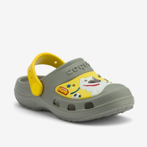 Сабо (кроксы) детские COQUI MAXI Talking Tom and Friends (9382 Mid. grey/Yellow) серый/желтый ДОСТУПЕН ТОЛЬКО САМОВЫВОЗ