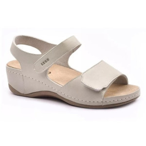 Босоніжки жіночі Леон 2024 бежевий