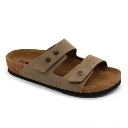 Ортопедические шлепанцы женские Leon 4050 коричневый велюр