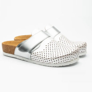 Сабо ортопедичні жіночі Leon 4251 перла-срібло