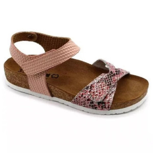 Босоніжки жіночі ортопедичні Leon 4300 рожева змія