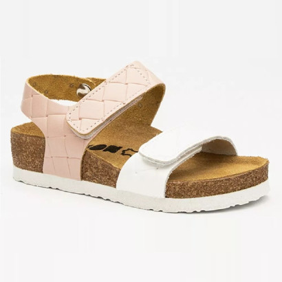 Босоножки детские Leon 4803 розово-белые