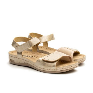 Босоніжки жіночі ортопедичні Leon 965 золотистий блиск