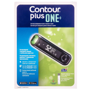 Глюкометр система измерения уровня глюкозы Contour Plus One 2