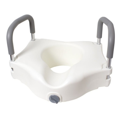 Сидіння надставка на унітаз Рідні Care з поручнями, висота 12 см RD-CARE-B06