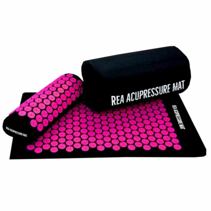 Акупунктурный массажный коврик с подушкой (розовый) REA-ACUP-МАТ-P