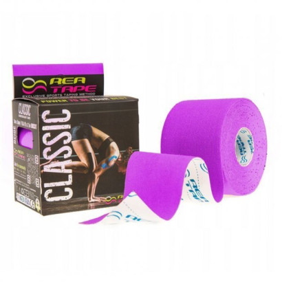 Кинезиологический тейп универсальный фиолетовый REA TAPE REA-Classic-purple