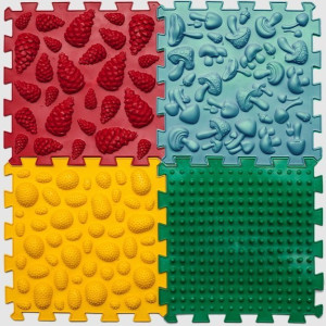 Акупунктурний масажний килимок "Пазли Мікс" 4 елементи Olvi 07789