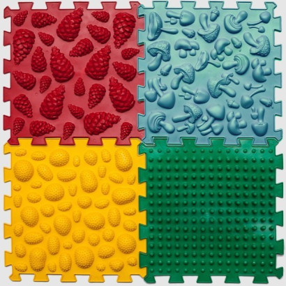 Акупунктурний масажний килимок "Пазли Мікс" 4 елементи Olvi 07789