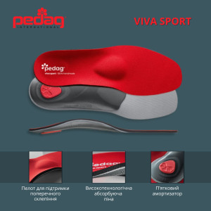 Спортивная ортопедическая каркасная стелька Viva Sport PEDAG PDG-181 2