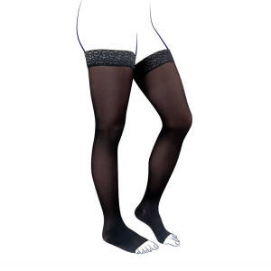 Чулки компрессионные Thuasne Venoflex Kokoon (20-36 мм.рт.ст.) с открытым носком, черные