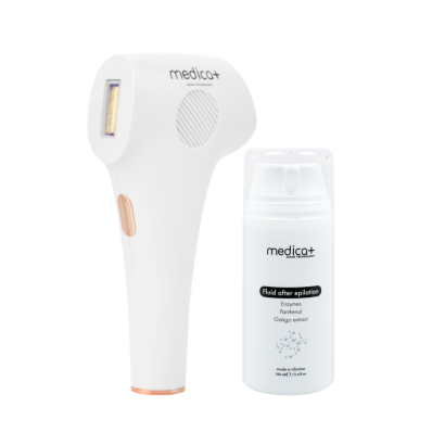 Набор Фотоэпилятор MEDICA+ Haircleaner 8.0 + Флюид после эпиляции MEDICA+ Fluid after epilation