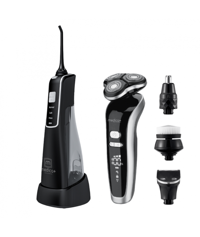 Набор электробритвы 4в1 Medica+ Shaver 4v1 + Портативный ирригатор Medica+ Prowater Clean 7.0