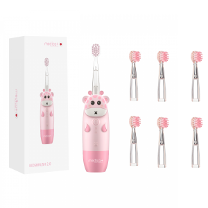Детская зубная щетка MEDICA+ KidsBrush 2.0 Pink + Насадки (6 шт)