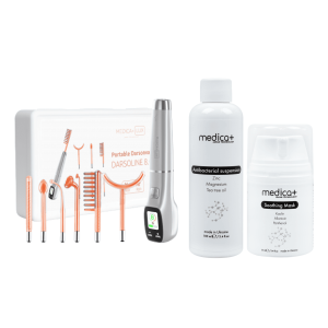 Набір Апарат Дарсонваль Lux Darsoline 8.0 +  Антибактеріальна суспензія Antibacterial suspension + Заспокійлива маска Soothing Mask