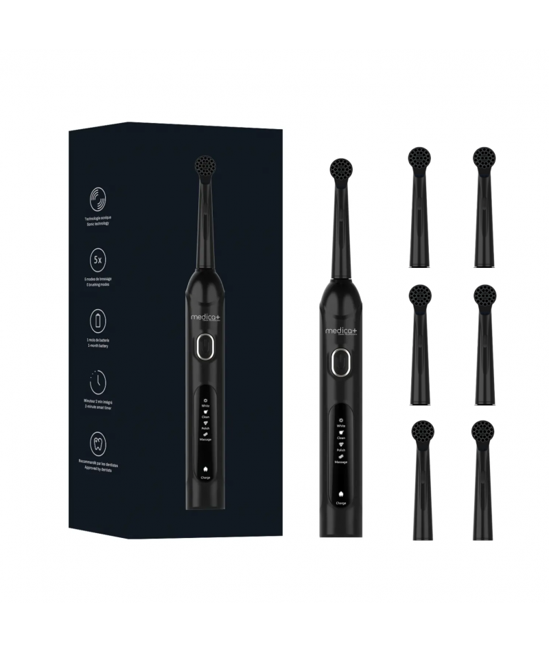 Электрическая зубная щетка MEDICA+ ProBrush XO Сarbon (Black) + 6 сменных насадок