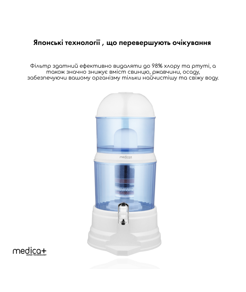 Фільтр для води 14 л Medica+ FreshWater 10X (White) - 2