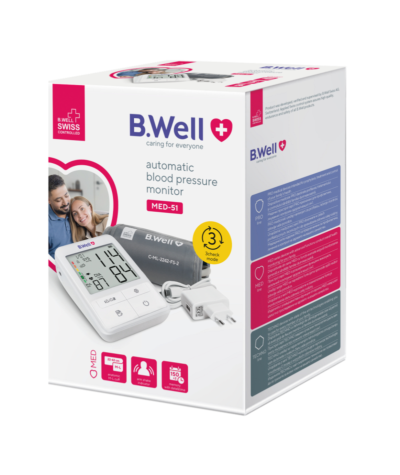 Автоматический тонометр B.Well MED-51 (без адаптера) - 3